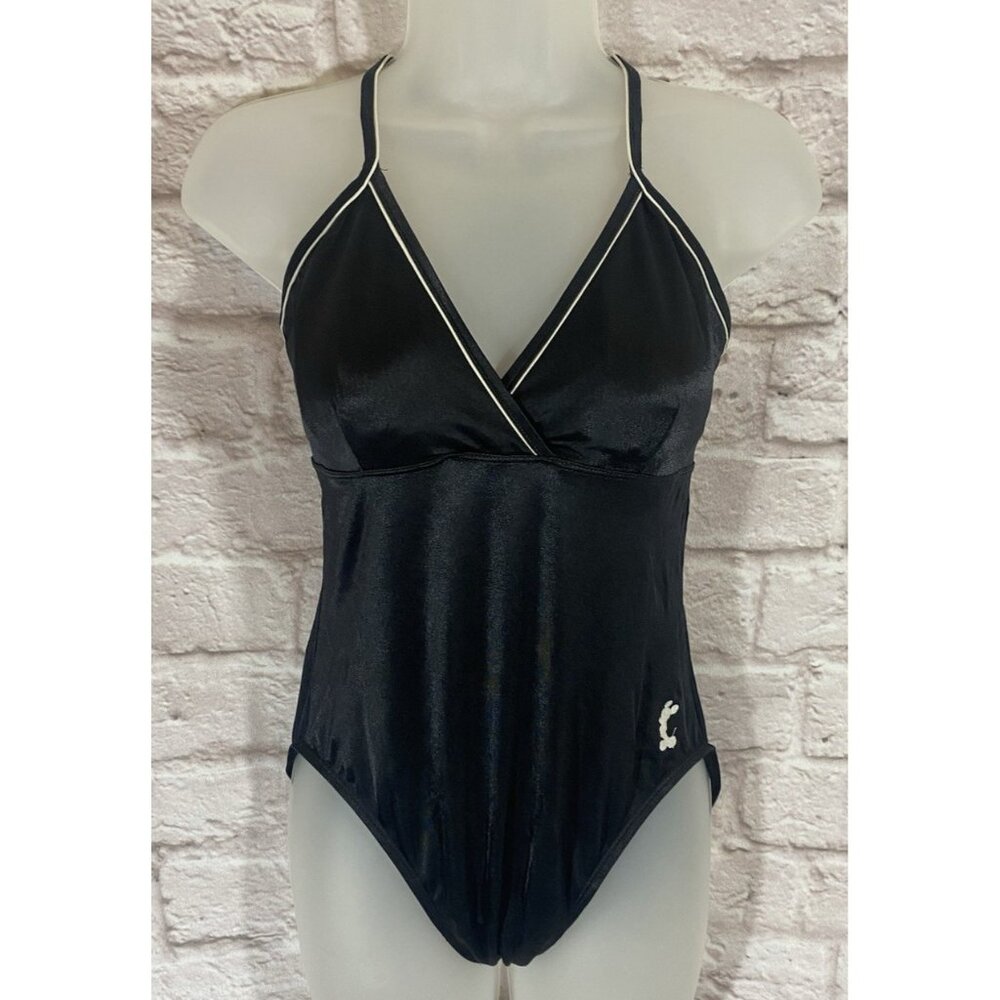 Disney Store Vintage Black White Mickey Mouse Swimsuit Adult One Piece Womens 10